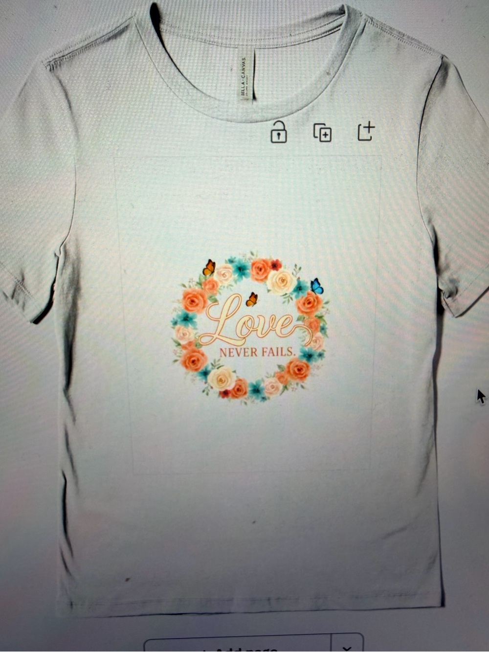 Love Never Fails Floral Tee - White